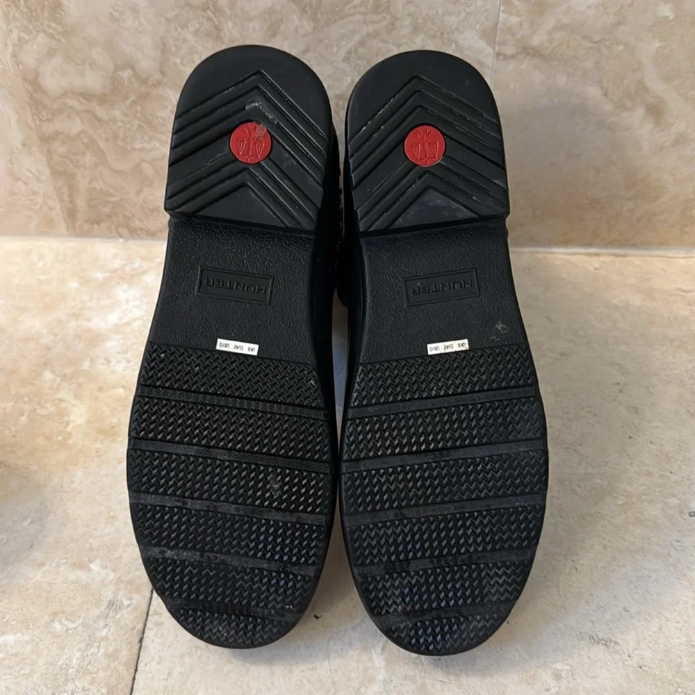 Hunter Black Ankle Boots with Studded Straps - Picture 7 of 8